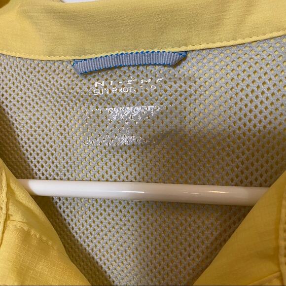 Columbia Fishing Shirt Mens Extra Large UV shade fly XL BUTTER YELLOW water - Picture 4 of 7